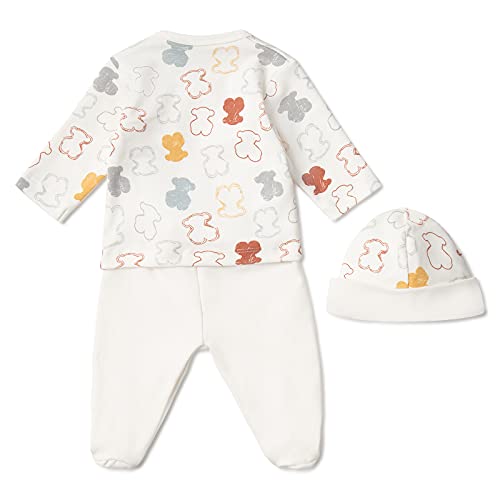 TOUS BABY - Set 3 piezas Primera Puesta. Estampados y colores Variados. (0 a 3 meses) (1 Mes, Colors-1501 Crudo)