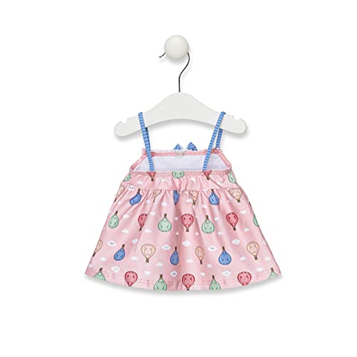 TOUS BABY - Vestido de Tirantes Rosa con Corte evasé para Niña. Estampado Globo. (1 Mes a 4 Años) (1-3_Months)