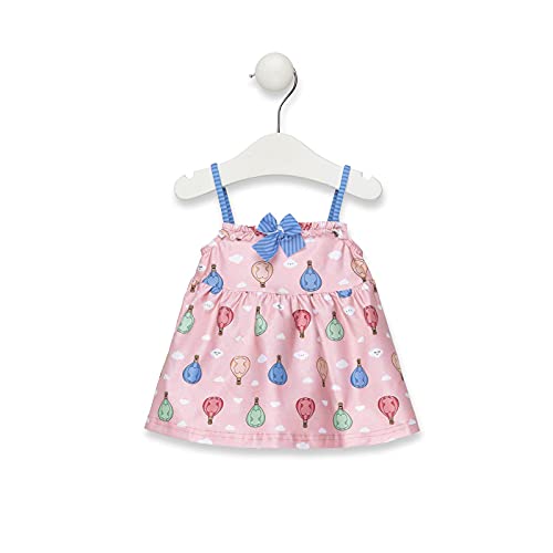 TOUS BABY - Vestido de Tirantes Rosa con Corte evasé para Niña. Estampado Globo. (1 Mes a 4 Años) (1-3_Months)