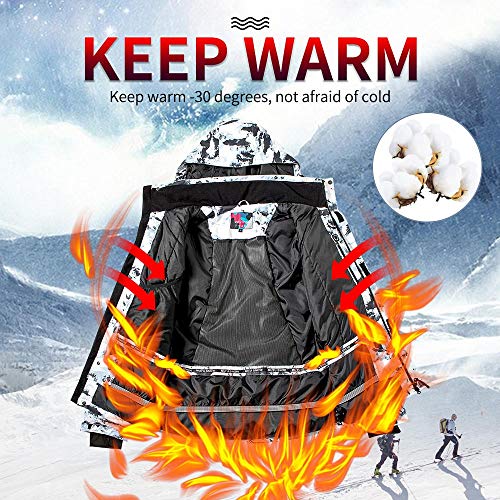 Traje de esquí para Hombre, Invierno, cálido, Resistente al Viento, Impermeable, Chaquetas y Pantalones para la Nieve, Equipo de esquí, Chaqueta de Snowboard para Hombre BLV and Green L