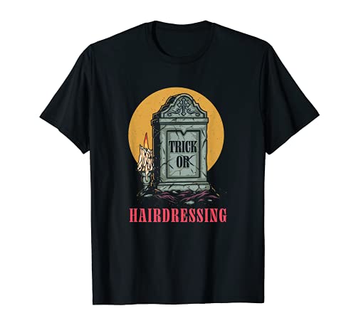 Truco o peluquería Halloween peluquero aterrador Camiseta