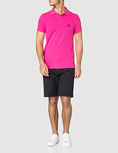 United Colors of Benetton Polo M/M 3089j3178 Camisa, Fucsia 3l5, L para Hombre