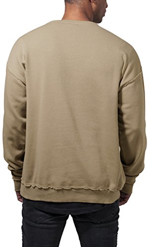 Urban Classics Oversized Open Edge Crew Sudadera, Arena cálida, M para Hombre