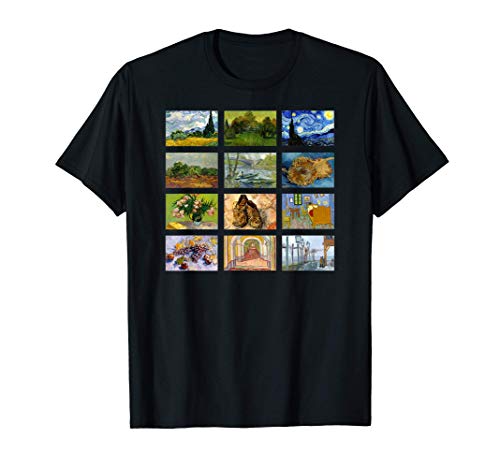 Van Gogh Famoso Arte Clásicos Elegante Diseño Camiseta