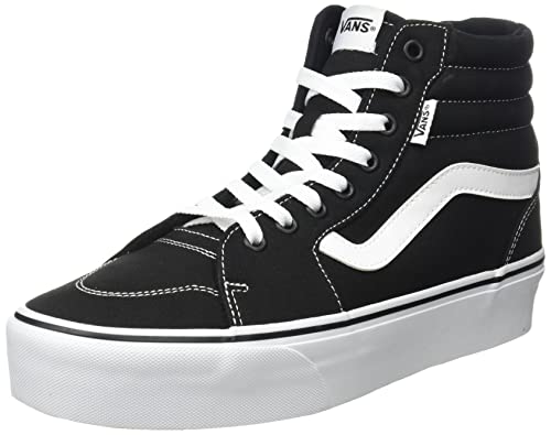 Vans Filmore Hi, Zapatillas Mujer, Canvas Black White, 38 EU