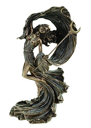 Veronese 708-7775 Nyx - Figura de la diosa griega de la noche (28 cm, bronce)