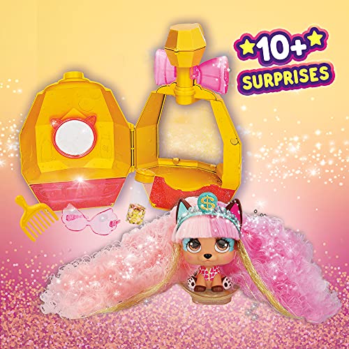 VIP Pets Celebripets | Muñeca perrita Sorpresa Inspirada en celebridades con 10 Accesorios para peinar y Colorear el Pelo Extra Largo de 30cm | Juguete y Regalo para niñas y niños de +3 años