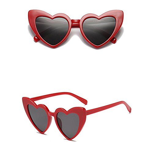 VJGOAL Mujer Moda retro Gafas de sol con forma de corazón Gafas clásicas integradas UV