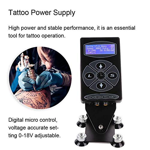 Wandisy Venta Loca Fuente de alimentación de Tatuaje de botón Multifuncional con Pantalla LCD(EU)