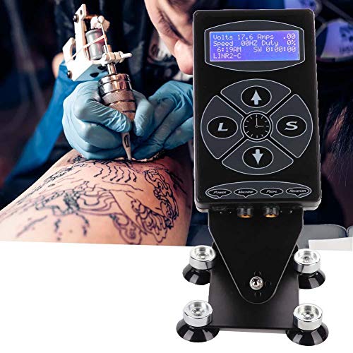 Wandisy Venta Loca Fuente de alimentación de Tatuaje de botón Multifuncional con Pantalla LCD(EU)