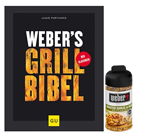 Weber Original Grillbibel | Libro de barbacoa – El libro de barbacoa para barbacoa perfecto + 1 mezcla de especias de ajo, hierbas, barbacoa, 164 g