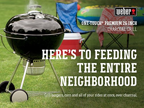 Weber Original Kettle Premium 26 Inch Charcoal Grill, Black