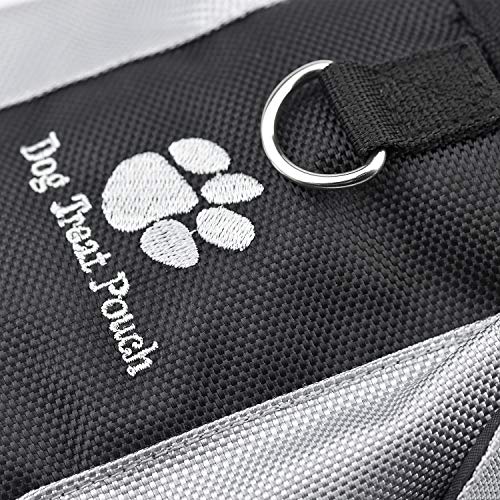 WEKON Bolso de Entrenamiento de Perro, Bolso Premios de Perro, Bolso de Adiestramiento de Perro, Bolso de Cintura Tratamiento de Perro Impermeable Antirasguños con Cordón y Bolsillo 12.5*8*12.5cm L