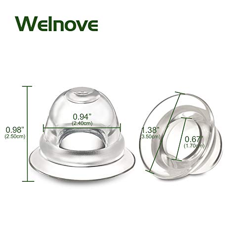 Welnove Pezón Ventosa Ayuda a para Corrector Plano e Invertido Pezón, Hecho de 100% Silicona de Grado Alimentario