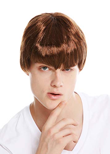 WIG ME UP- 91087-ZA6A Peluca Mujer Hombre Carnaval Halloween Pelo Corto castaño Dorado Flequillo