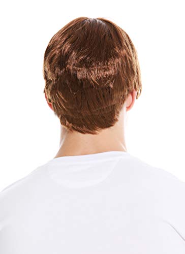 WIG ME UP- 91087-ZA6A Peluca Mujer Hombre Carnaval Halloween Pelo Corto castaño Dorado Flequillo