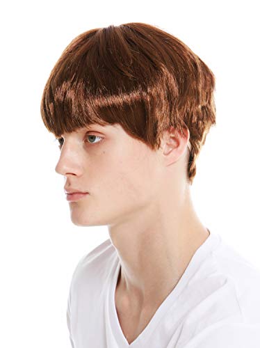 WIG ME UP- 91087-ZA6A Peluca Mujer Hombre Carnaval Halloween Pelo Corto castaño Dorado Flequillo