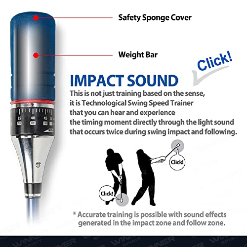 WINNER SPIRIT Miracle201, Patentado Golf Swing Training Ayuda, Swing Trainer, Velocidad ajustable para cada club, controlador de velocidad, aumento de distancia, mejor precisión, ritmo y tempo
