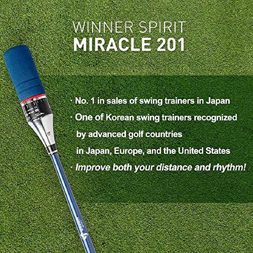 WINNER SPIRIT Miracle201, Patentado Golf Swing Training Ayuda, Swing Trainer, Velocidad ajustable para cada club, controlador de velocidad, aumento de distancia, mejor precisión, ritmo y tempo