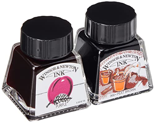 Winsor & Newton Tinta para Dibujo Drawing Ink- Set de 8 tintas, Colección William, Multicolor