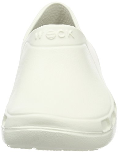 WOCK EVERLITE Zapato Cerrado Lavable e Muy Ligero, Zueco Sanitario de Trabajo Blanco, Calzado Mujer e Hombre, Rango de tamaño de 35-47