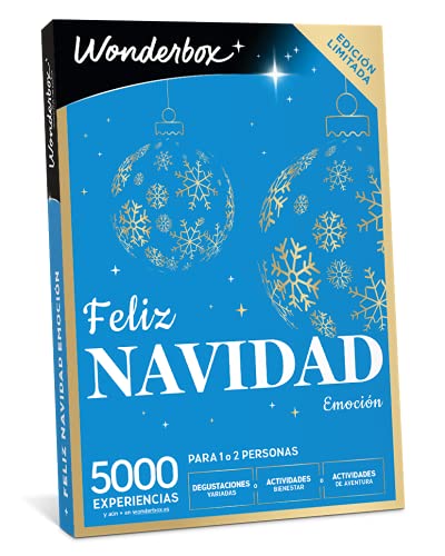 Wonderbox - Caja Regalo Feliz Navidad Emoción - Todos Regalan Artículos En Navidad, No Ser Banal. Esta Es La Solución Como Ideas Regalo Original Hombre, Ideas Pack Regalo Mujer Y Navidad Regalos.