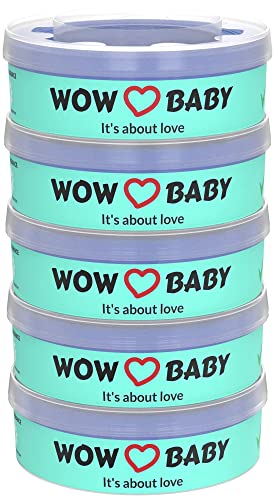 WOWBABY - Recambio perfumado de alta calidad compatible para Mangiapannolini Tommee Tippee Twist & Click, Sangenic Tec (5 recargas)