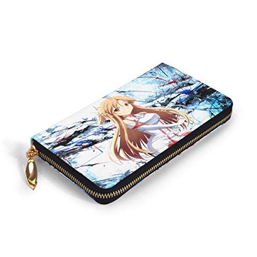 XCNGG Sword Art Online Anime Wallet Wallet Los Estuches de Cuero para Tarjetas de crédito para Hombres y Mujeres Son exclusivos Personalizados, Personalizados para Bricolaje, Carteras de Moda, Unisex