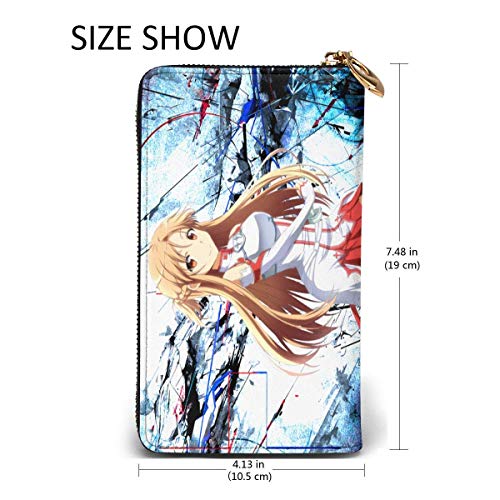 XCNGG Sword Art Online Anime Wallet Wallet Los Estuches de Cuero para Tarjetas de crédito para Hombres y Mujeres Son exclusivos Personalizados, Personalizados para Bricolaje, Carteras de Moda, Unisex