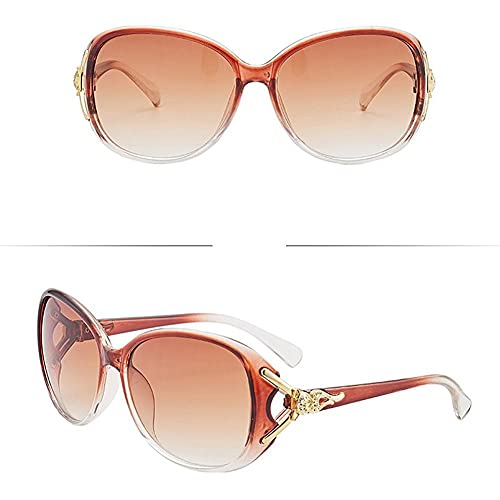 XCSM Gafas de Sol con Montura de Gran tamaño para Hombres y Mujeres, Gafas de Sol polarizadas con gradiente, protección UV400, Gafas de Moda al Aire Libre