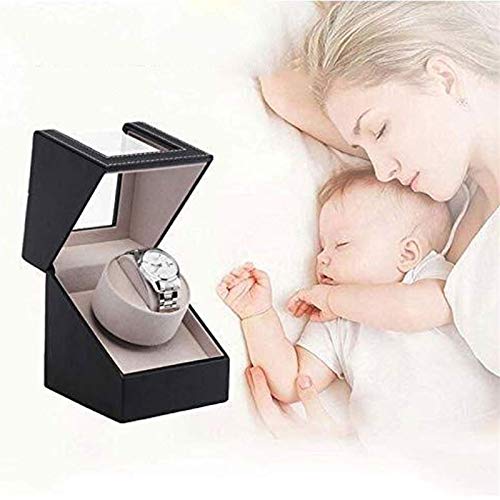 XJJZS Caja de reloj - Mini reloj mecánico de cuerda automática hogar antimagnético reloj de almacenamiento caja joyero