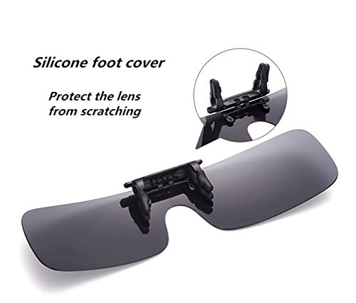 YeeHoo polarizado reflejado lentes clásico gafas de sol Gafas con clip Flip Up Protección uv, para conducción/pesca/esquí/deporte, Unisexo(Hombres y mujeres)