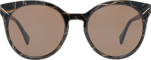 Yohji Yamamoto 5003-134-54-20-140 Gafas de sol unisex de marco de plástico marrón