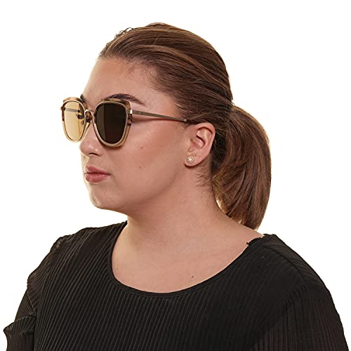 Yohji Yamamoto 5023-462-54-18-145 Gafas de sol de marco de plástico ámbar para mujer