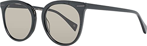 Yohji Yamamoto 5023-462-54-18-145 Gafas de sol de marco de plástico ámbar para mujer