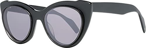 Yohji Yamamoto 7021-002-52-20-148 Gafas de sol de marco de plástico negro para mujer