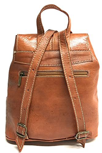 YOJAN PIEL | Mochila de Piel | Bolso Bandolera de Hombro con Varios Compartimentos | Casual y Vintage | De Piel Genuina 100% | Resistente, Suave y Duradera