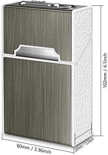 Yosemy Caja de Cigarrillo con Mechero Cigarette Case de Aluminio USB Recargable Caja Cigarrillo con Encendedor Pitilleras para Mujer y Hombre