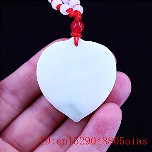 YUXIwang Pulsera Jade Heart Colgante Collar Charm Joyería Amuleto Regalos Naturales Tallados Accesorios Tallados Moda Chino Mandarin Duck para