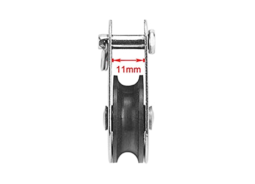 YYian 2pcs / FIT FOR-SS316 Cuerda de Bloque de polea, Accesorios para Botes de Kayak de Corredor, Kit de Barra de Anclaje de Canoa, para una Cuerda de 2 mm a 8 mm