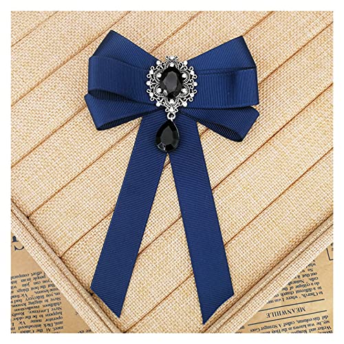 yywl Broche Moda Negro Red Ribbon Arco Broche Rhinestone Cristal Tela Tela Arte Lujo Vestido de Novia Pines Y Broches Regalo para Las Mujeres Broschen & Anstecknadeln (Metallfarbe : Cameo)