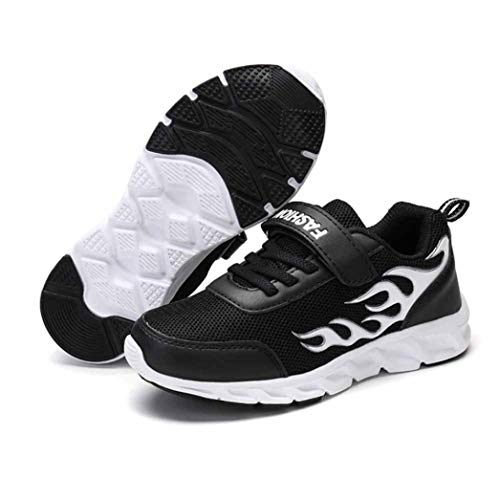 Zapatillas Deportivas para niños Primavera y otoño cómoda Malla Transpirable Antideslizante Zapatos Planos Resistentes al Desgaste niños y niñas al Aire Libre Zapatos de Running Deportivos Ligeros