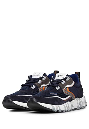 Zapatos Hombres Sneakers VOILE BLANCHE Club01 Navy Orange Azul