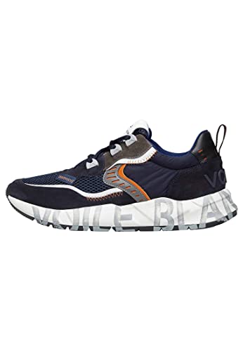 Zapatos Hombres Sneakers VOILE BLANCHE Club01 Navy Orange Azul