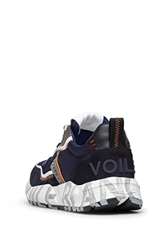 Zapatos Hombres Sneakers VOILE BLANCHE Club01 Navy Orange Azul