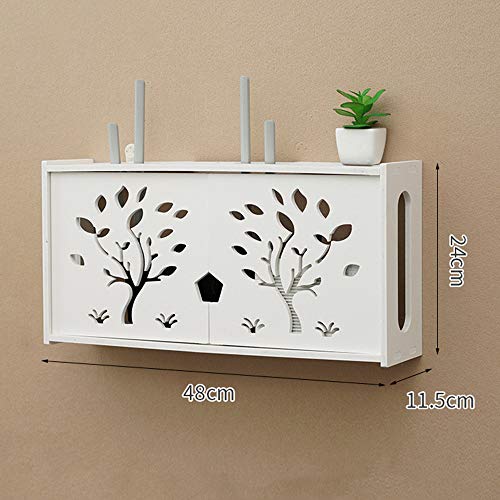 ZCME-power Montado en la Pared WiFi Router Shelf/TV Set-Top Caja de Almacenamiento Teléfono Impermeable Rack Colgante de Pared Router Caja Decorativa Estante Flotante