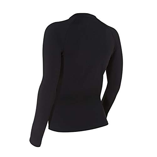 Zoggs Long Sleeve Full Zip Sun Top UPF 50+ Camiseta de natación, Mujer, Negro, EU/DE 36