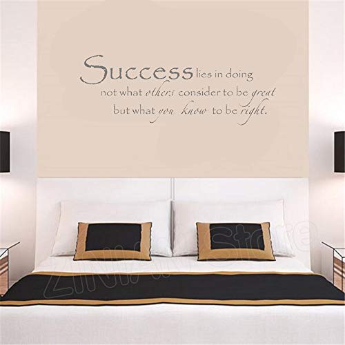 ZWXDMY Letras Pegatinas Pared,Éxito Motivación Significado Etiqueta Home Salón Decoración Impermeable De PVC Extraíble para Inspirar La Oficina Cartel Mural-10 Blush-117X42 Cm