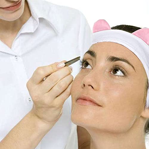 2pcs maquillaje diadema duele de ducha mullido jeatures de ducha con orejas de gato mujeres pelo cosmético