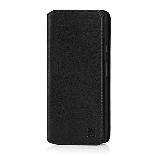 32nd Classic Series 2.0 - Funda Tipo Libro de Piel Real para Google Pixel 4 XL, Carcasa de Cuero Premium diseñada con Cartera, Cierre Magnetico y Soporte Integrado - Negro